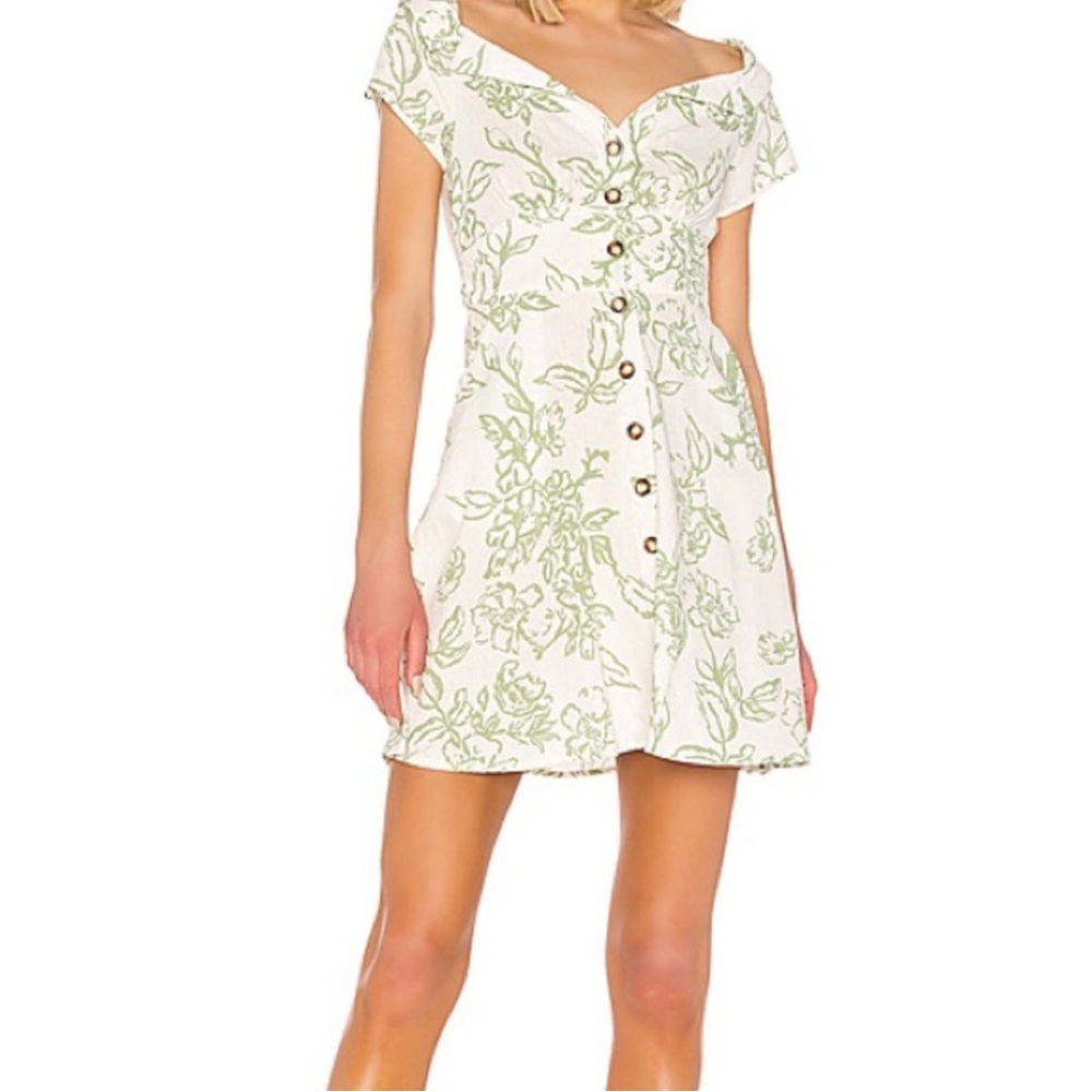 NWT Free People A Thing Called Love Mini Dress - Ivory Combo - Size 4